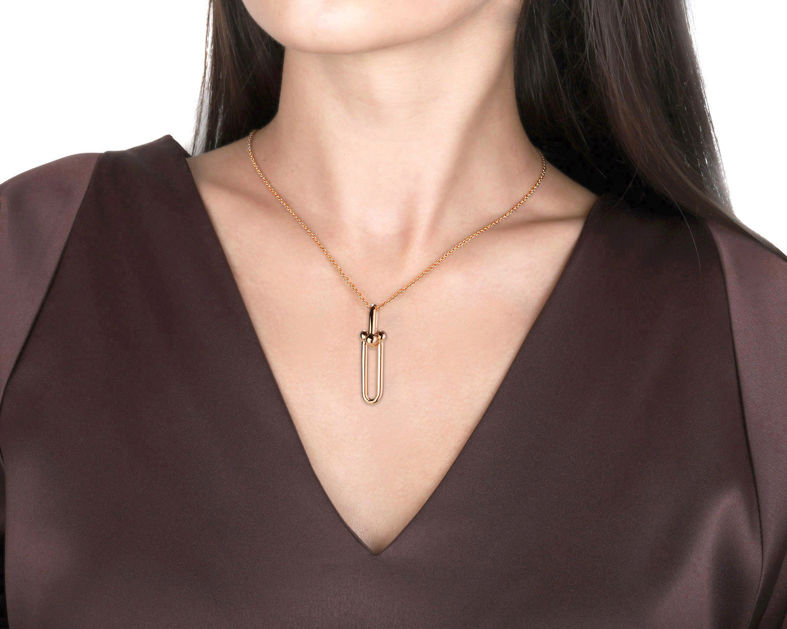 Оригинальный золотой кулон Tiffany&Co HardWear