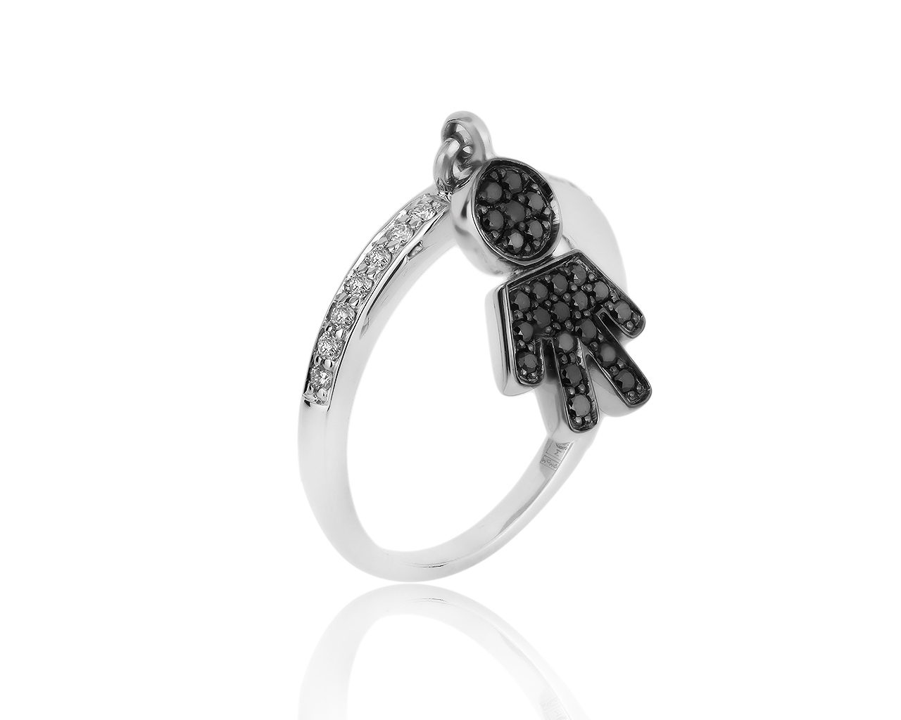 Оригинальное золотое кольцо с бриллиантами 0.36ct Crivelli 140919/3