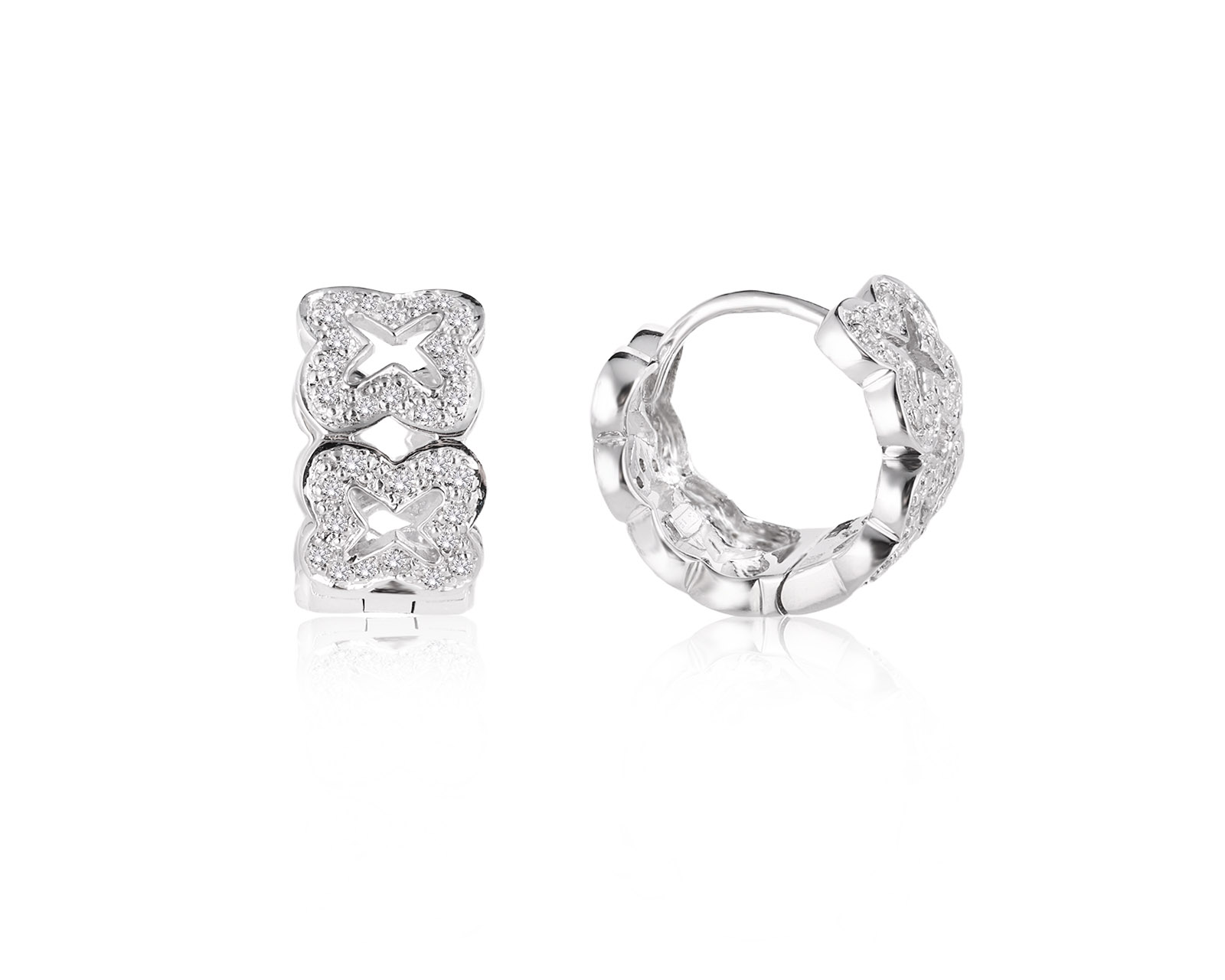 Золотые серьги с бриллиантами 0.34ct