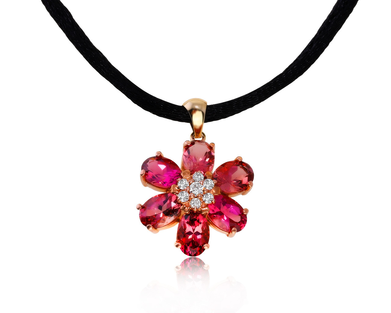 Красивый золотой кулон с турмалинами 3.60ct 040421/7