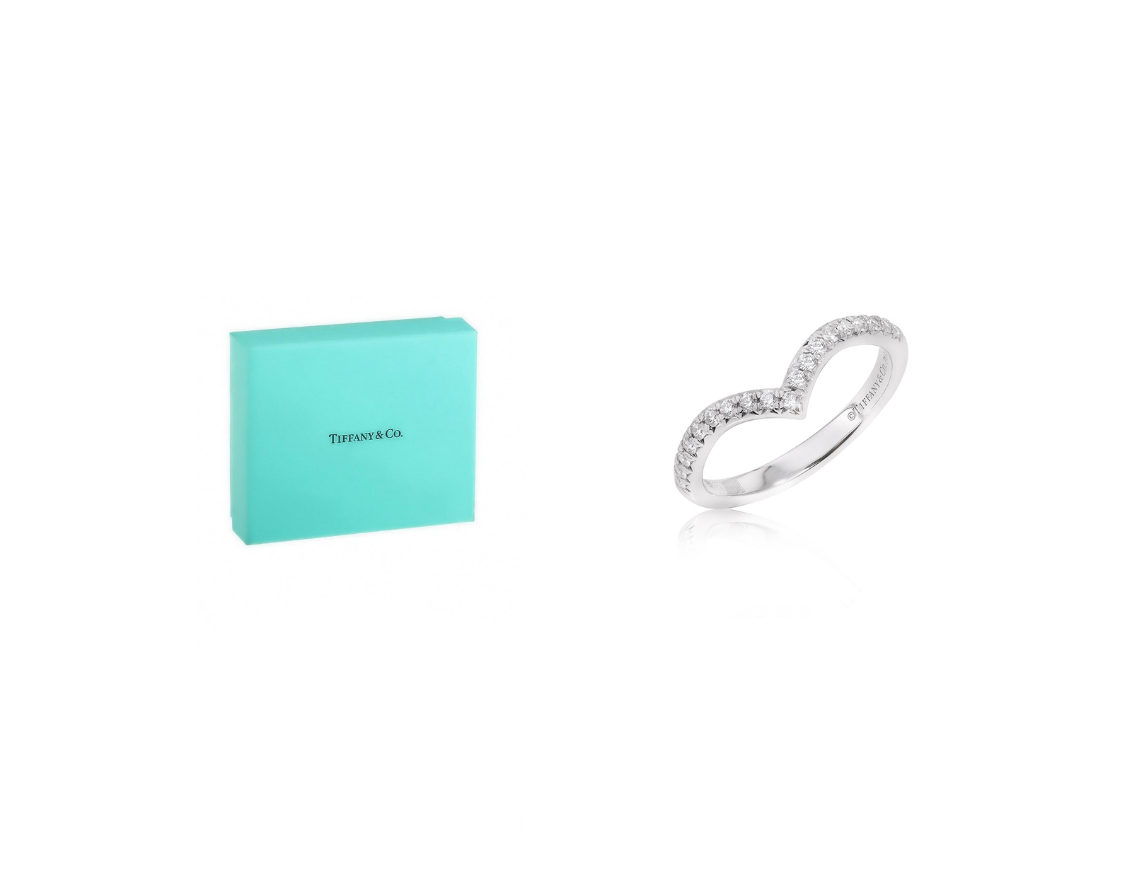 Оригинальное платиновое кольцо Tiffany&Co Soleste V