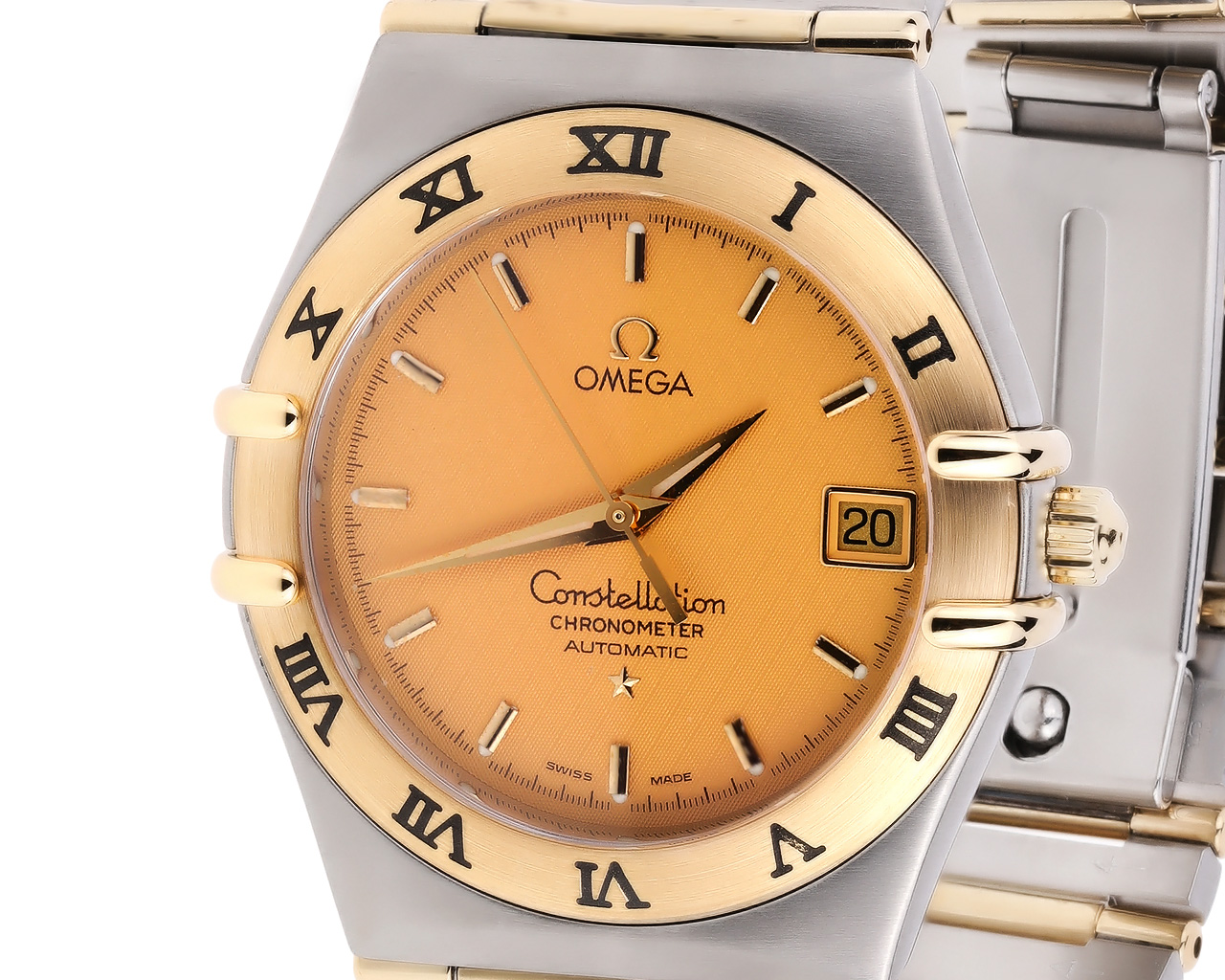 Оригинальные золотые часы Omega Constellation