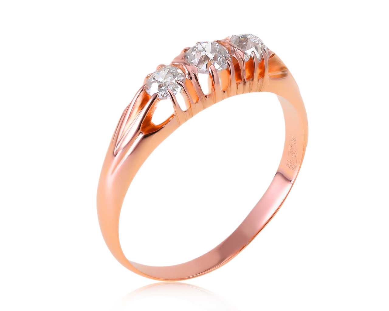 Красивое золотое кольцо с бриллиантами 0.44ct 201120/6