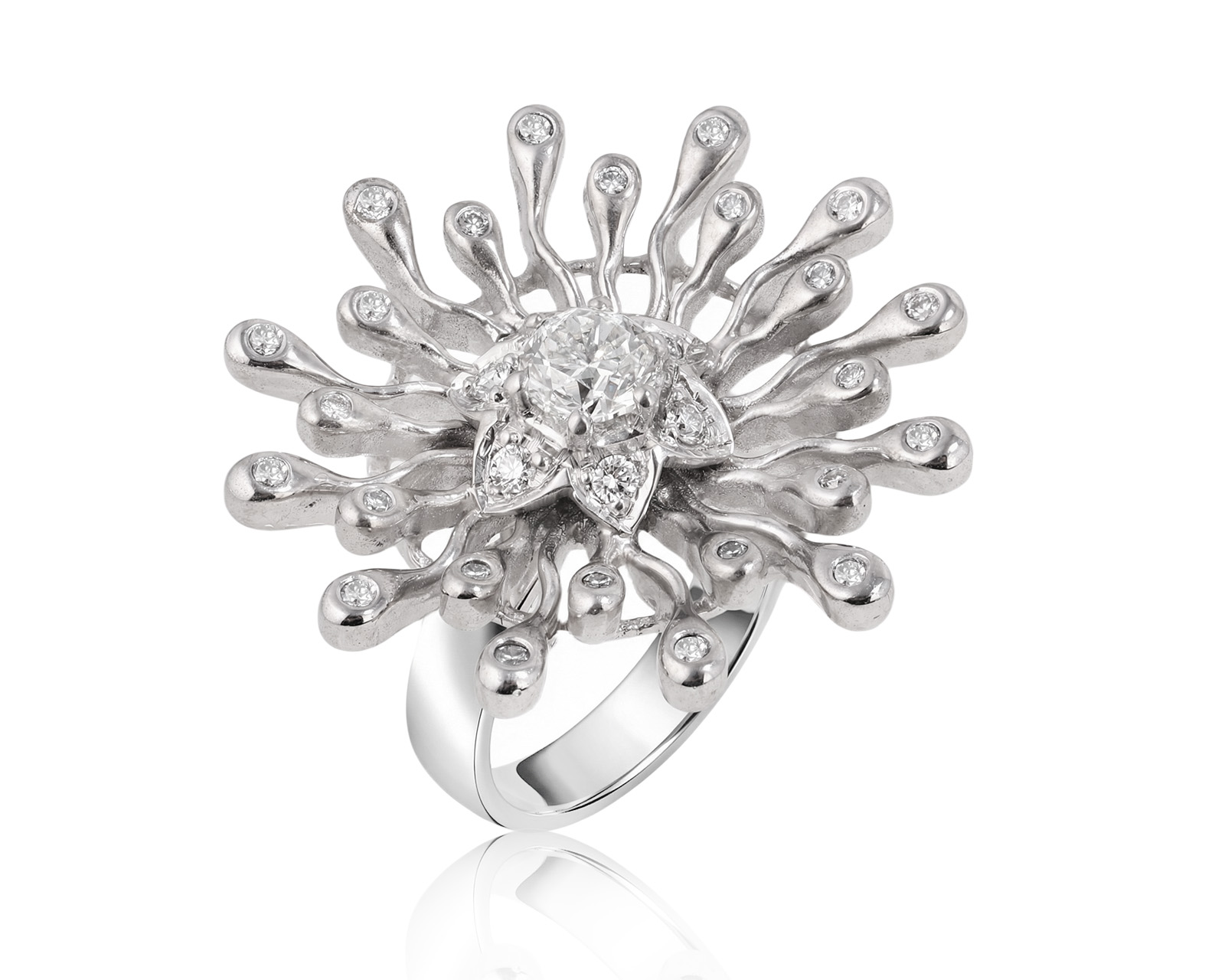 Золотое кольцо с бриллиантами 1.06ct 111125/14