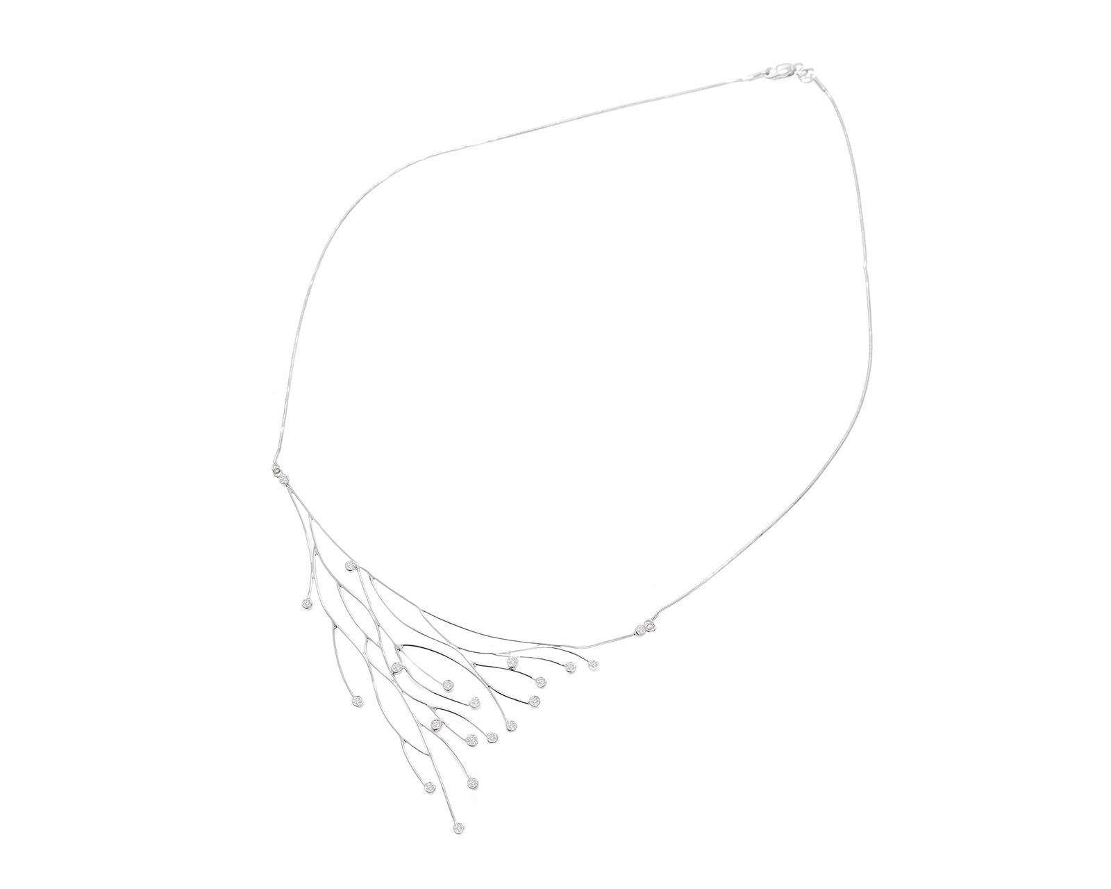 Золотое колье с бриллиантами 0.60ct