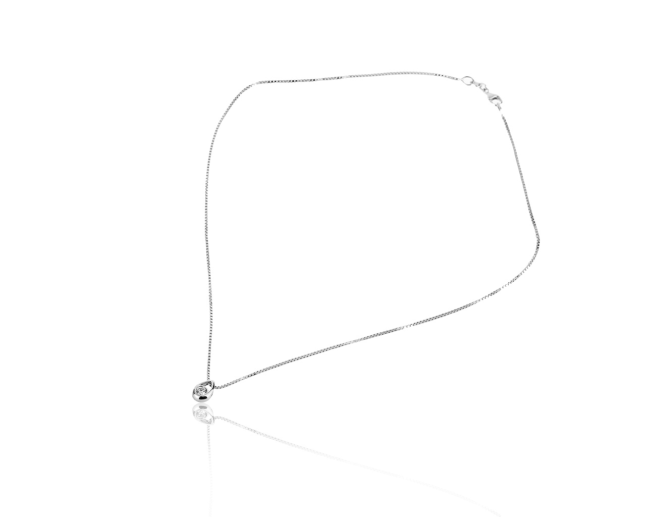 Итальянский золотой кулон с бриллиантом 0.15ct