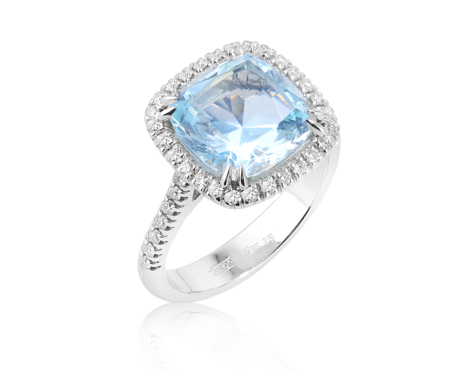 Оригинальное золотое кольцо с аквамарином 4.03ct Constantin Artmayer 050326/КМ313