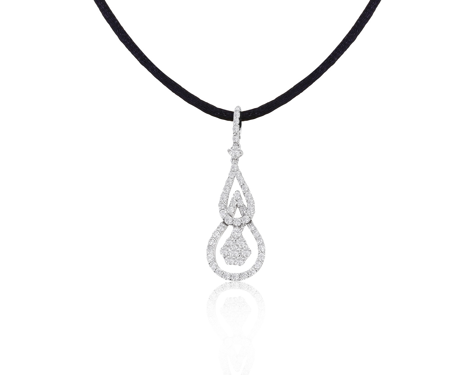 Стильный золотой кулон с бриллиантами 0.84ct 060721/5 Стильный золотой кулон с бриллиантами 0.84ct 060721/5