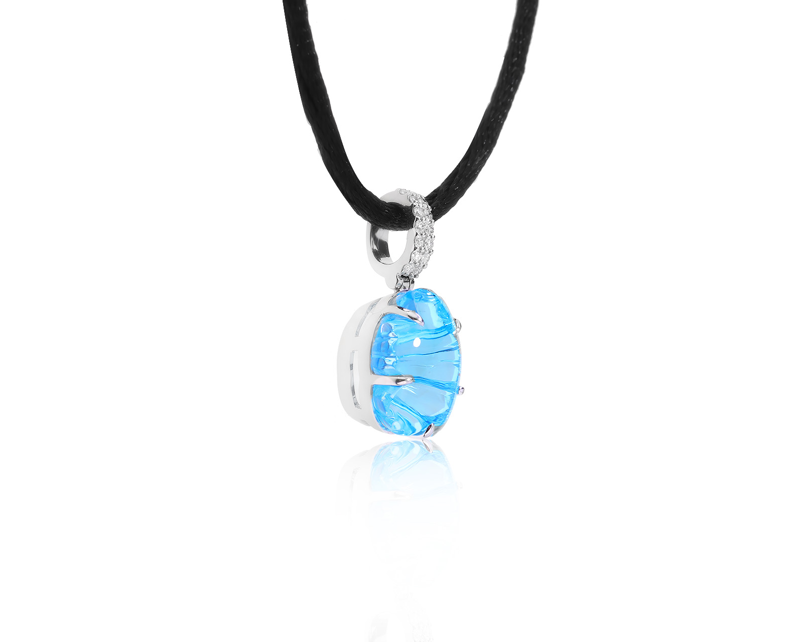 Волшебный золотой кулон с топазом 14.76ct