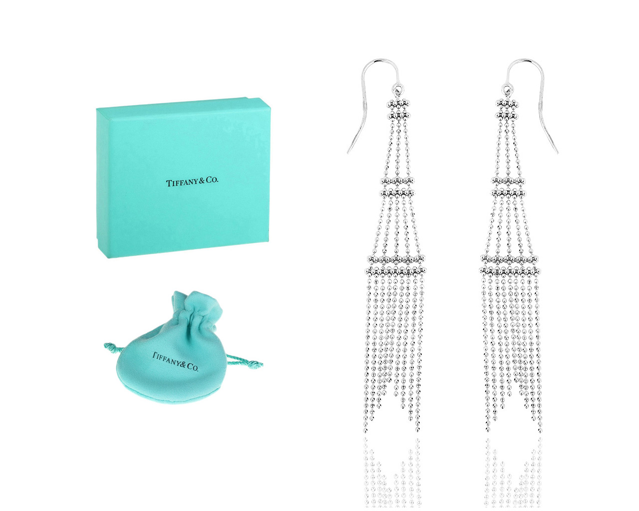 Изумительные золотые серьги Tiffany&Co