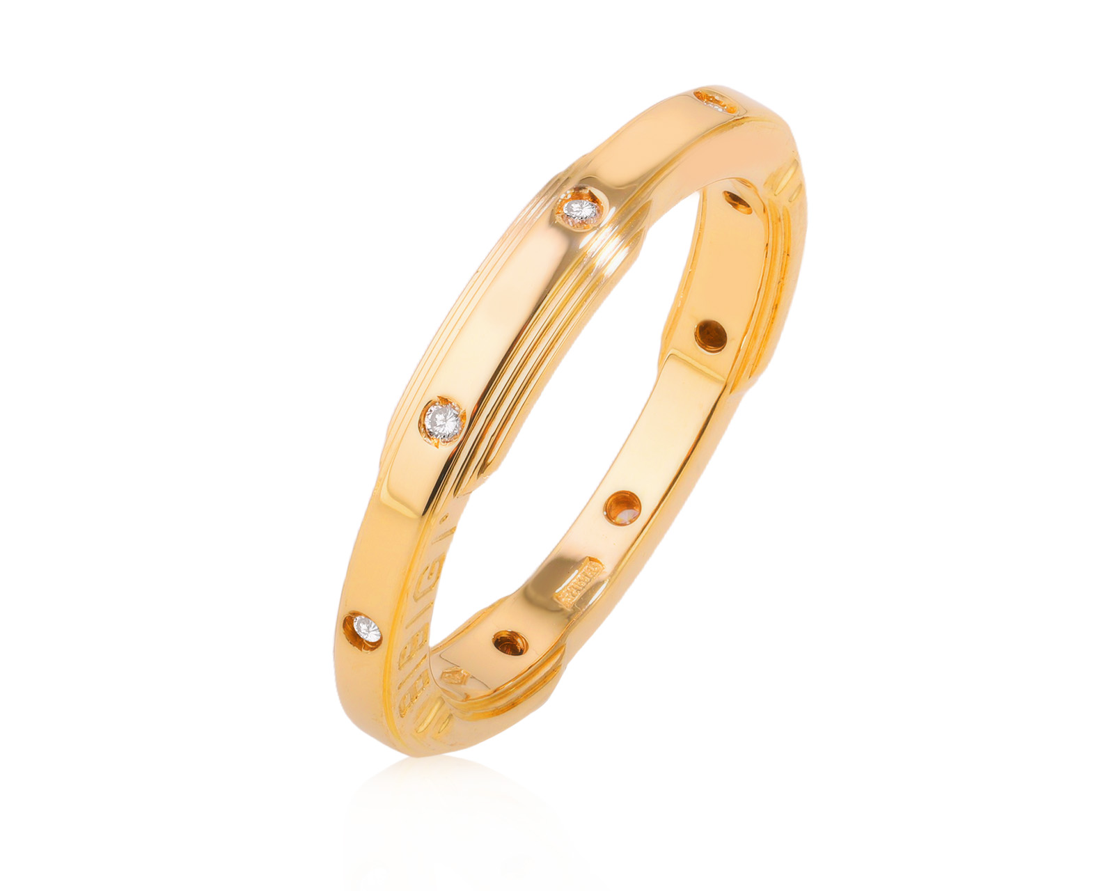 Оригинальное золотое кольцо с бриллиантами 0.05ct BIBIGI 130825/17