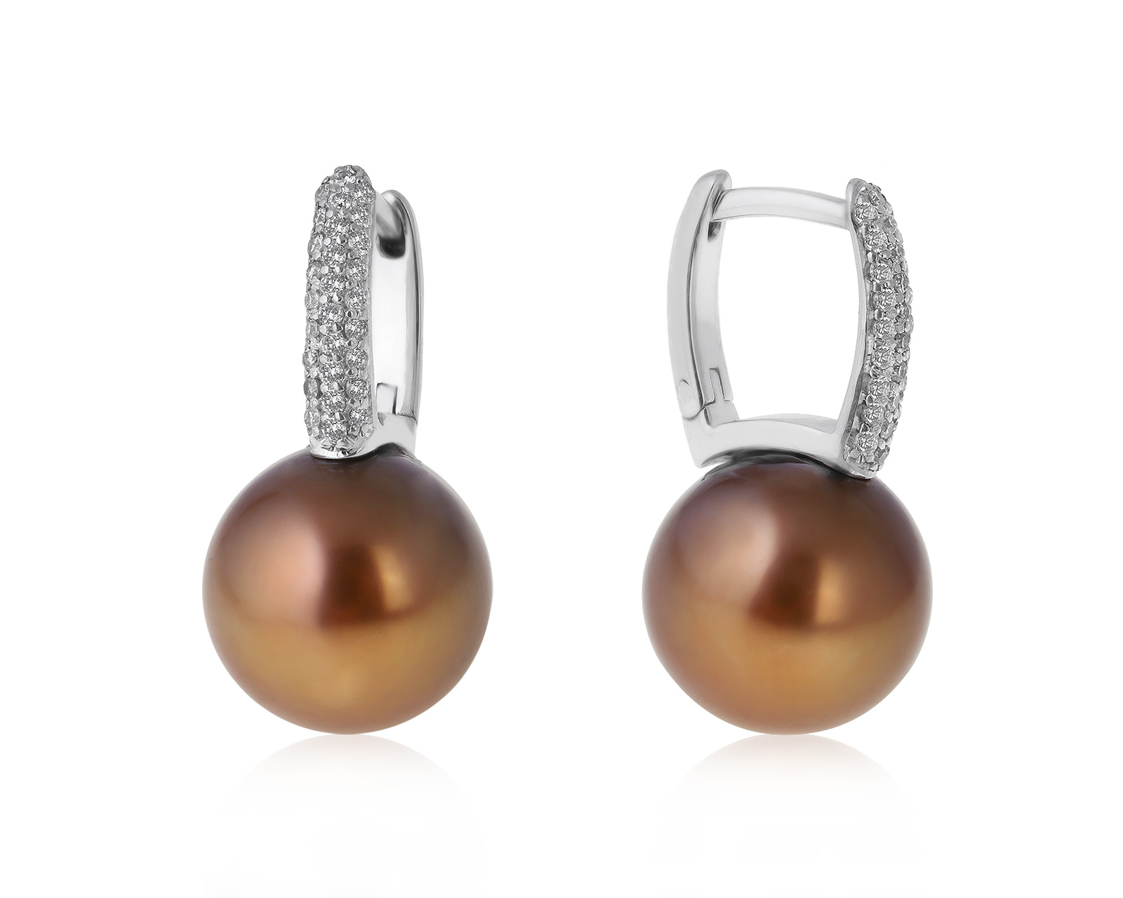 Прекрасные золотые серьги с жемчугом 11.60-11.90 мм 241220/4