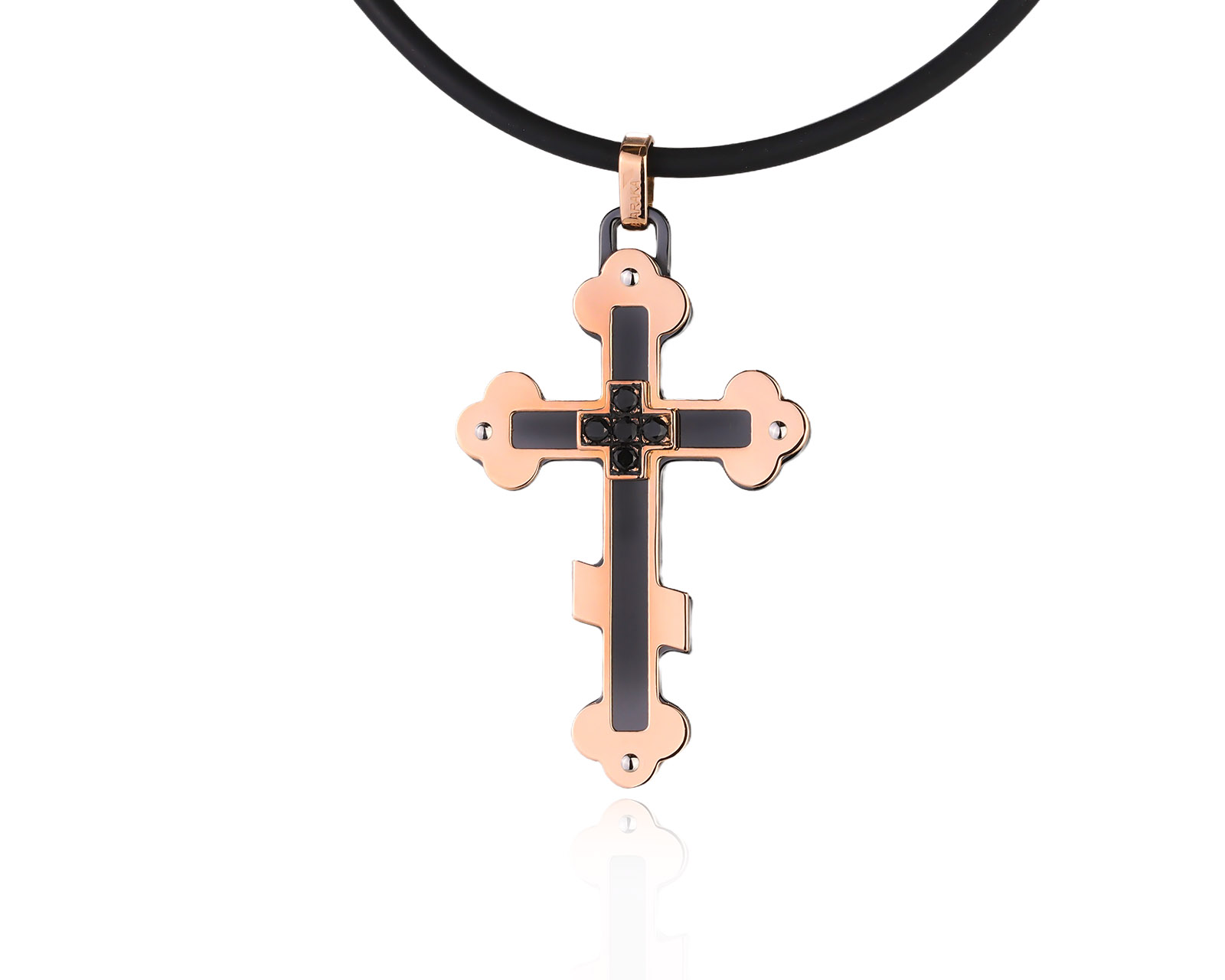 Оригинальный золотой кулон с бриллиантами 0.165ct Baraka Prive Cross 060726/6-1; 060726/6-2