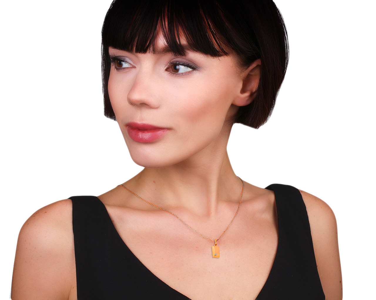 Золотой кулон-шарм с бриллиантом 0.02ct Cartier