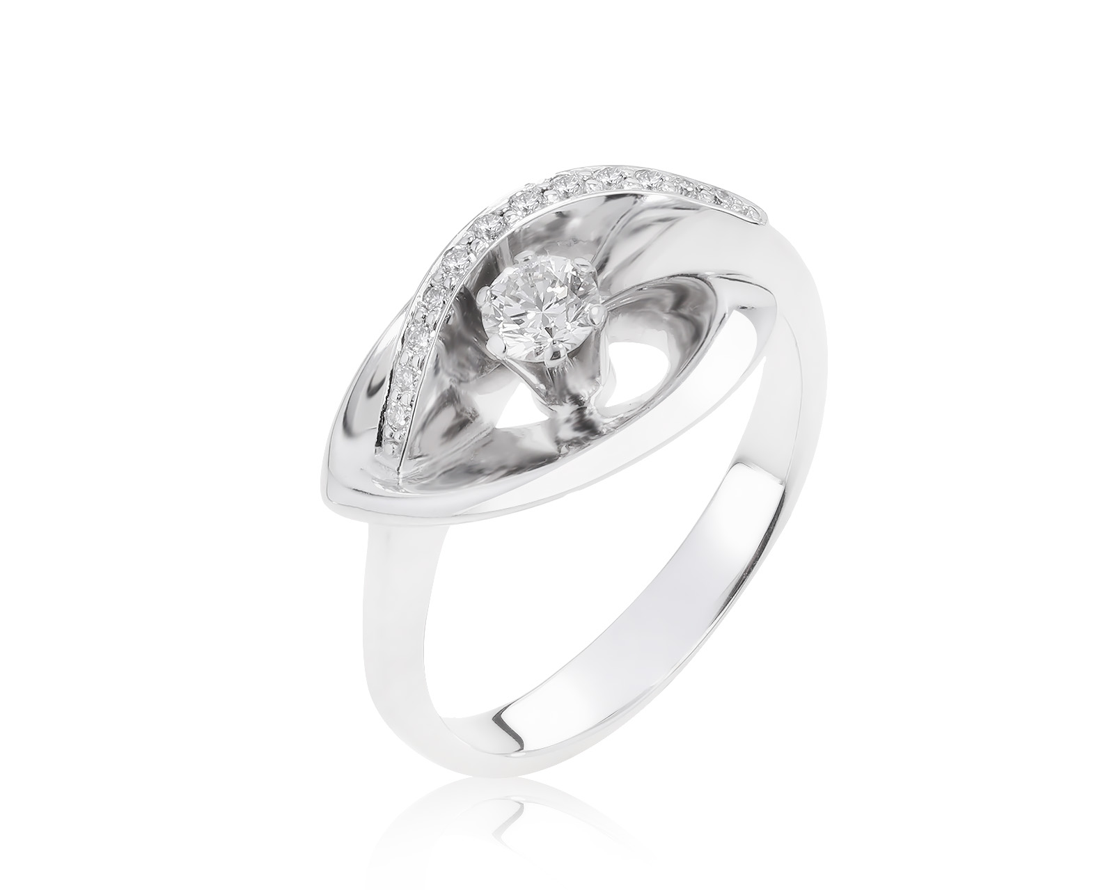 Достойное золотое кольцо с бриллиантами 0.24ct 220222/6