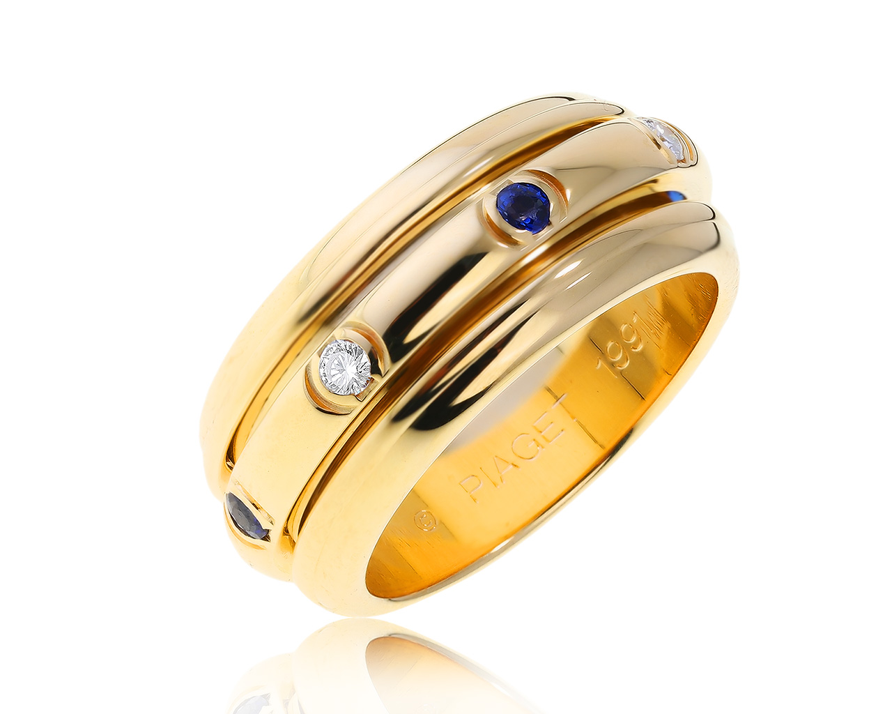 Оригинальное золотое кольцо с бриллиантами 0.14ct Piaget Possession