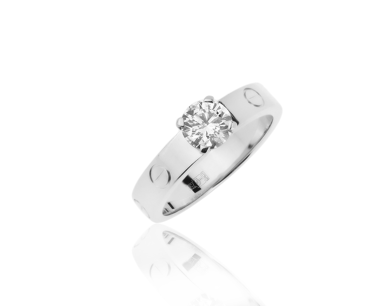 Оригинальное золотое кольцо с бриллиантом 0.70ct Cartier 031219/5
