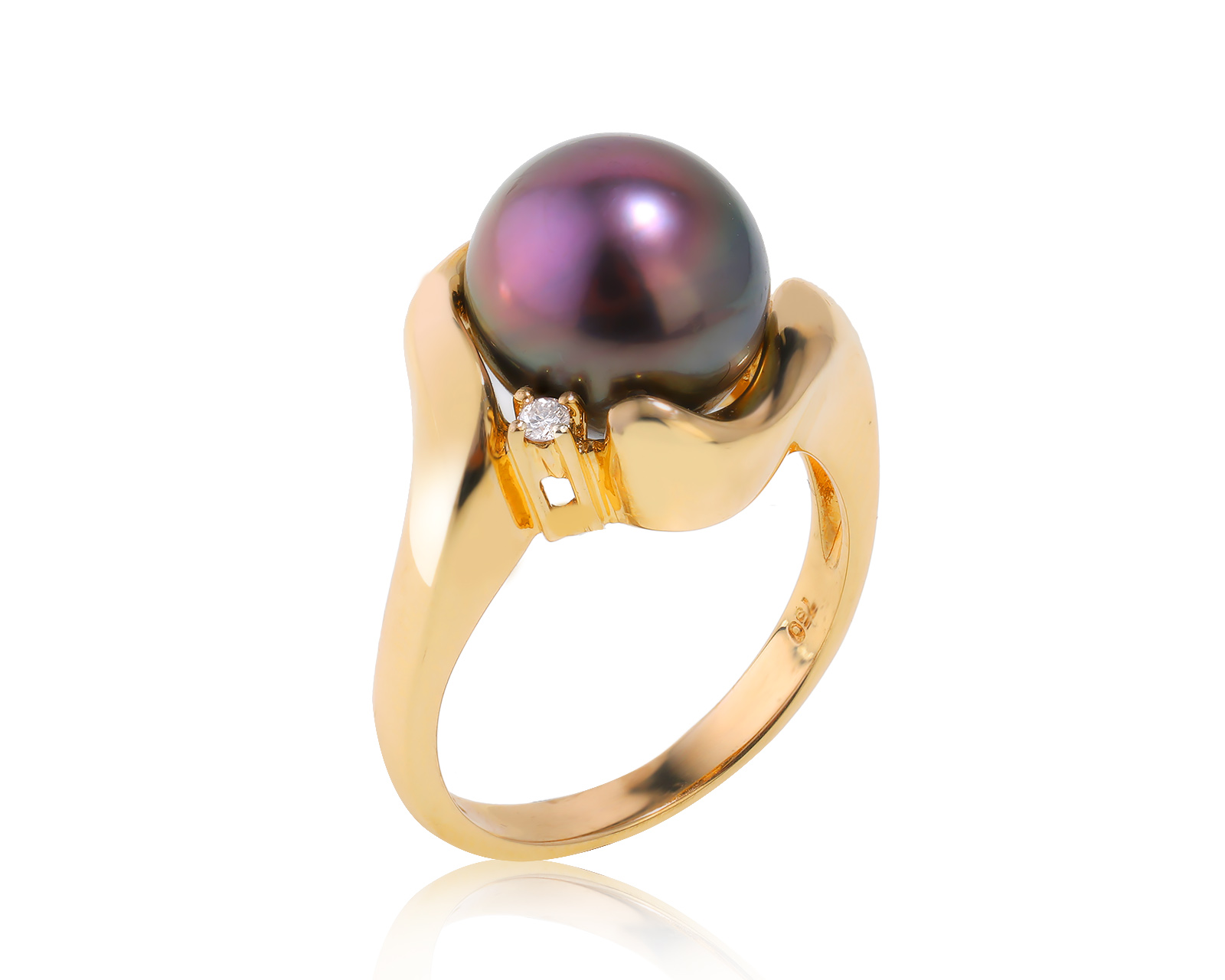 Эстетичное золотое кольцо с жемчугом 10.55ct 260323/1