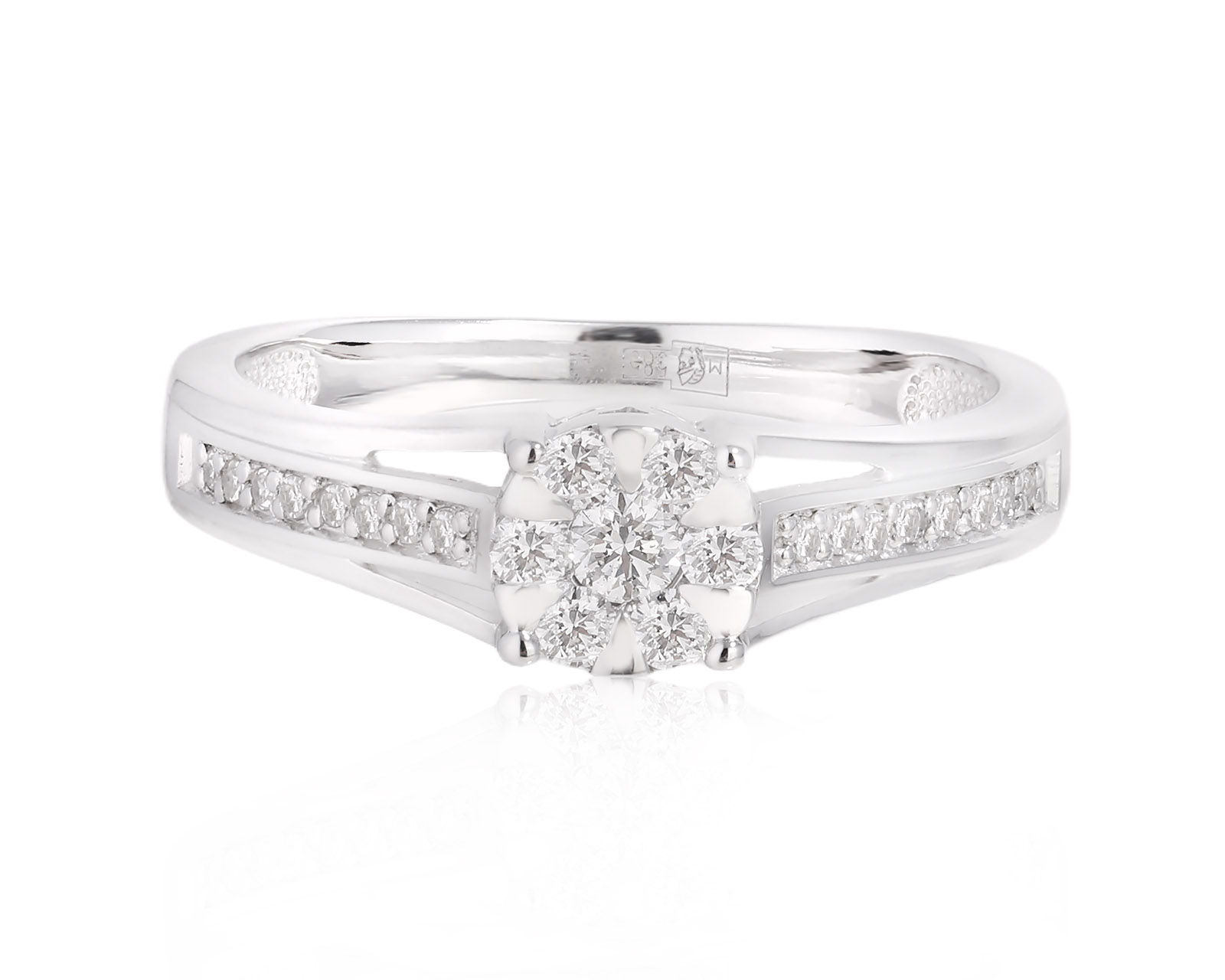 Золотое кольцо с бриллиантами 0.22ct 281024/8