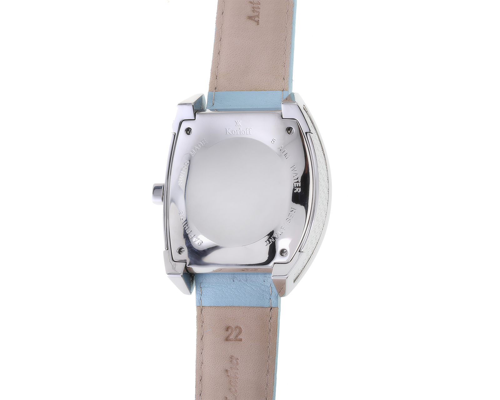 Оригинальные стальные часы с бриллиантами 0.80ct Korloff