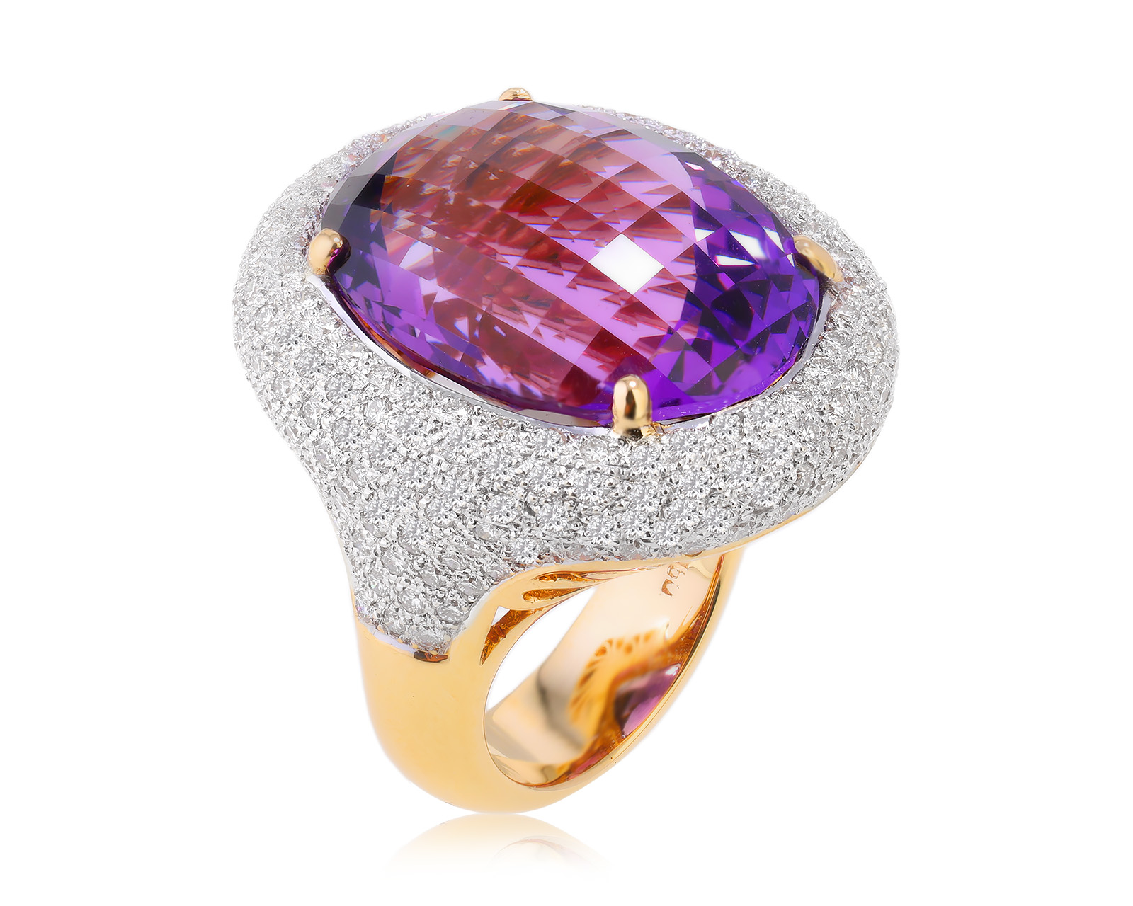 Золотое кольцо с аметистом 30.80ct и бриллиантами 2.67ct 111123/8