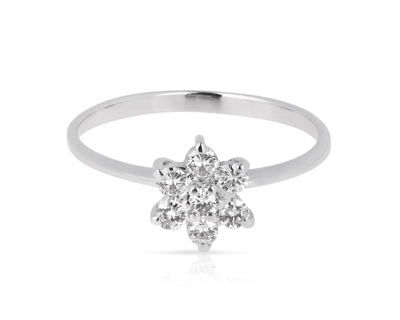 Нарядное золотое кольцо с бриллиантами 0.28ct Сертификат МГУ 120618/12