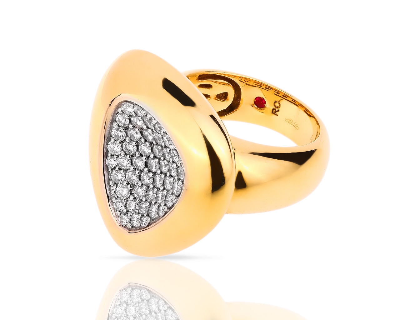 Золотое кольцо с бриллиантами 0.70ct Roberto Coin 