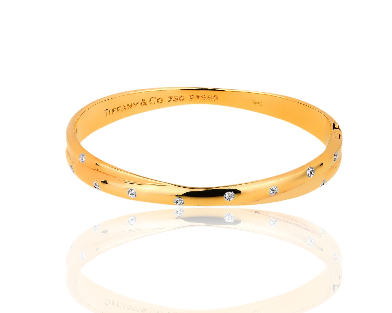 Оригинальный золотой браслет с бриллиантами 0.25ct Tiffany&Co Etoile Crossover 131218/5