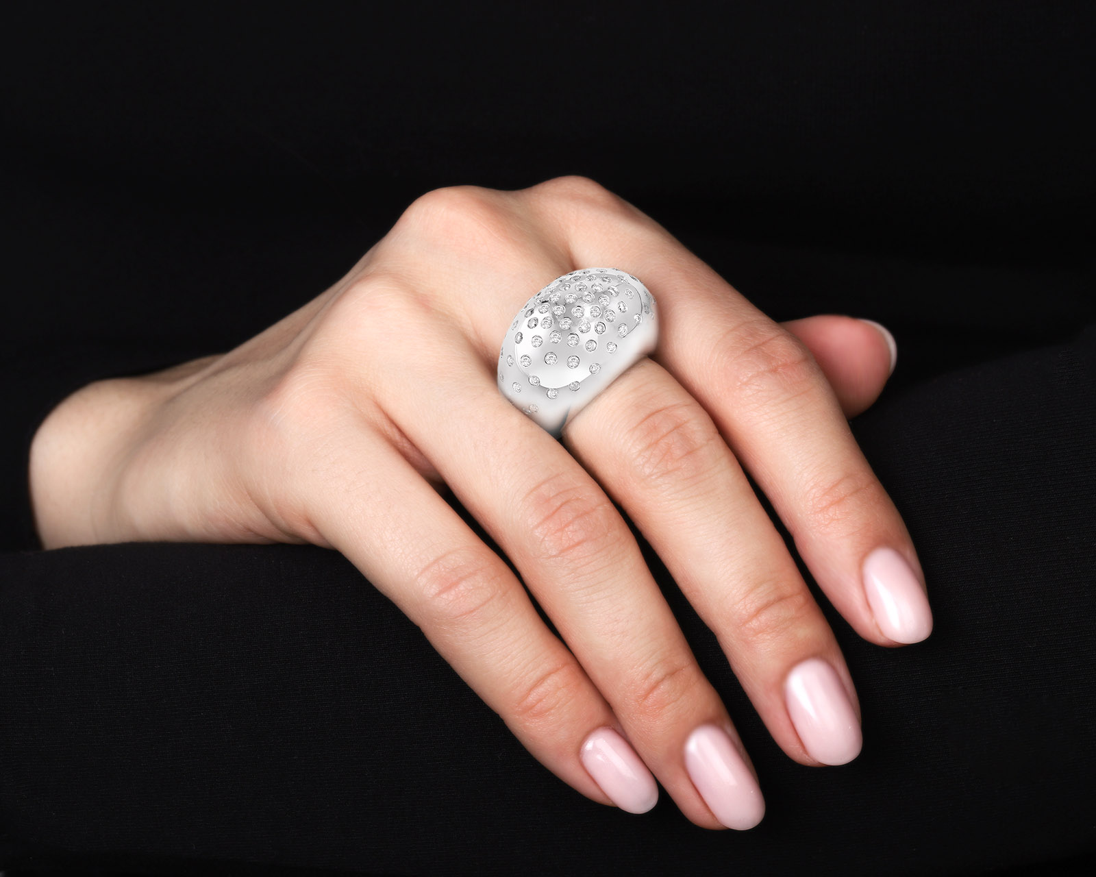 Золотое кольцо с бриллиантами 1.18ct