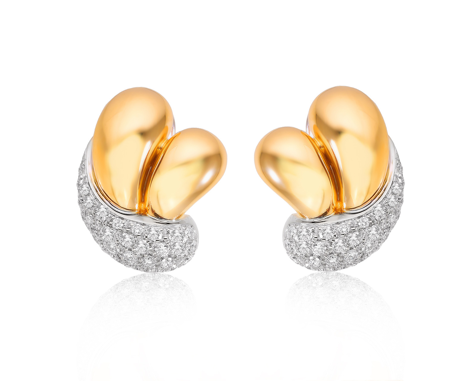 Оригинальные золотые серьги с бриллиантами 0.50ct Leo Pizzo 070525/6