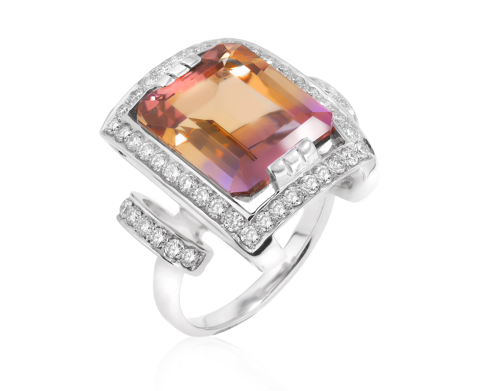 Оригинальное золотое кольцо с аметрином 9.81ct Maxim Demidov 181225/КМ287