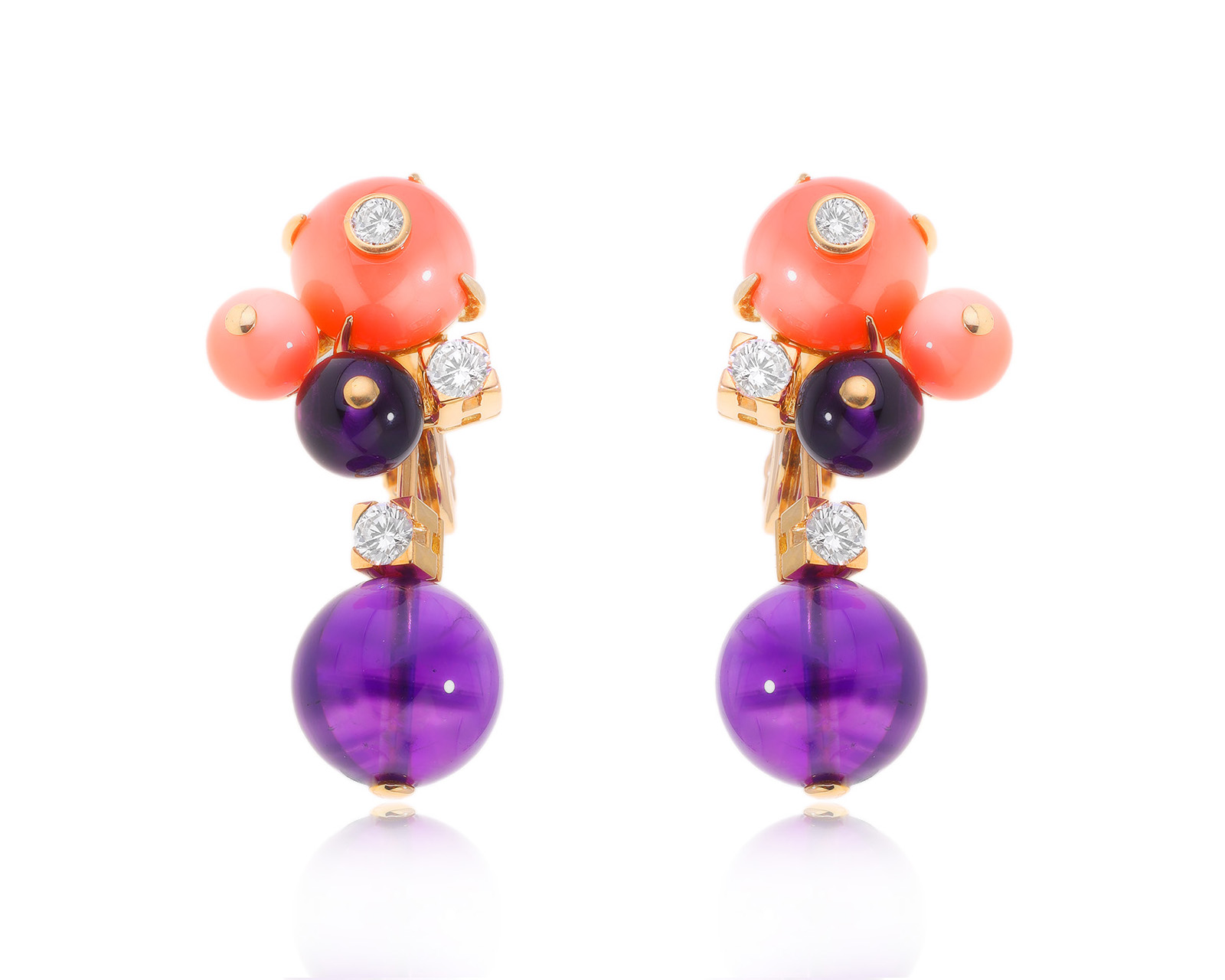 Оригинальные золотые серьги Cartier Délices de Goa Dore