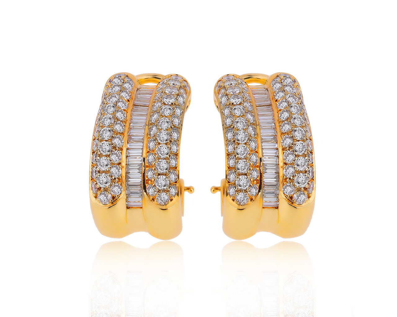 Оригинальные золотые серьги с бриллиантами 2.14ct Chopard La Strada 220720/17