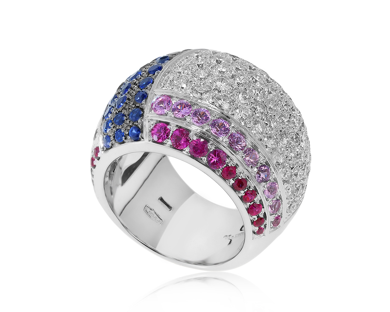 Оригинальное золотое кольцо с бриллиантами 2.60ct Valente 110321/3