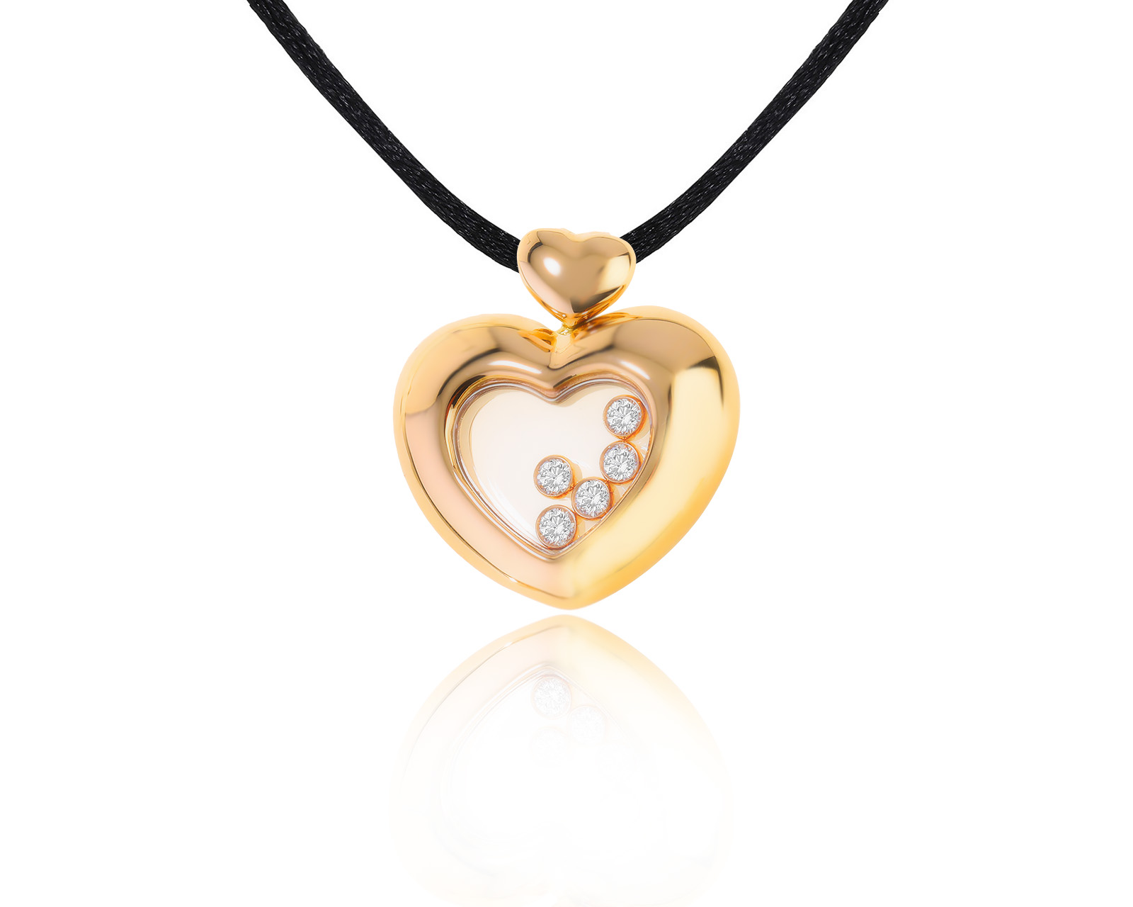 Оригинальный золотой кулон Chopard Happy Diamond Heart 240623/3