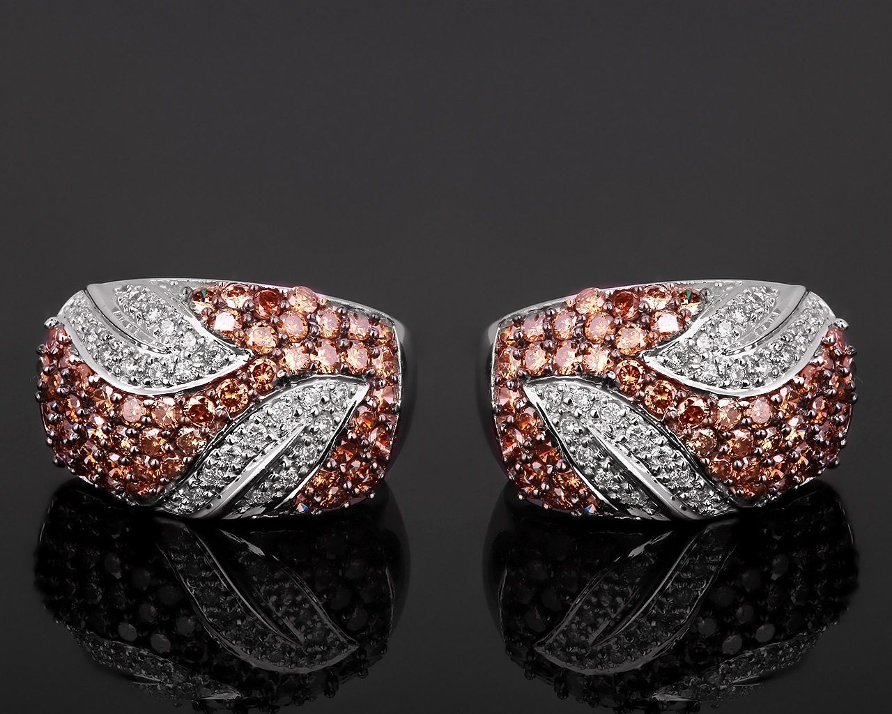 Модные золотые серьги с бриллиантами 3.81ct 231017/8