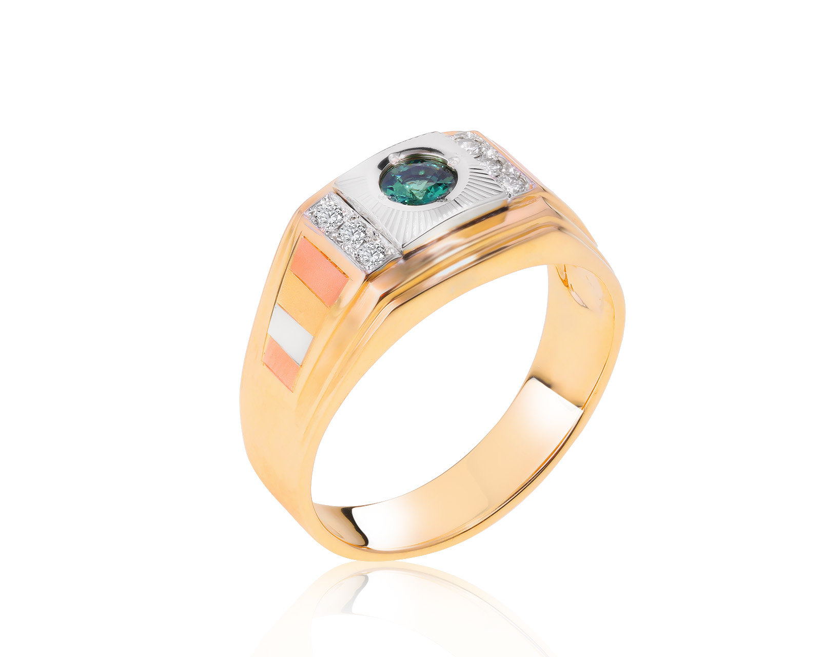 Солидное золотое кольцо с сапфиром 0.40ct 300522/12