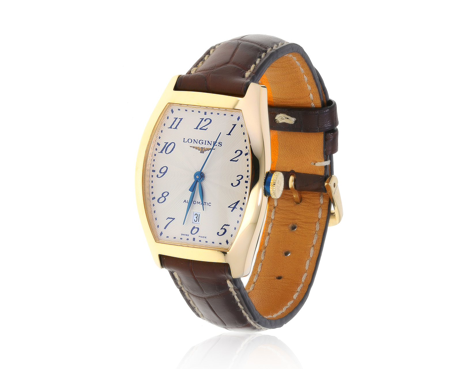 Оригинальные золотые часы Longines Evidenza 180921/4