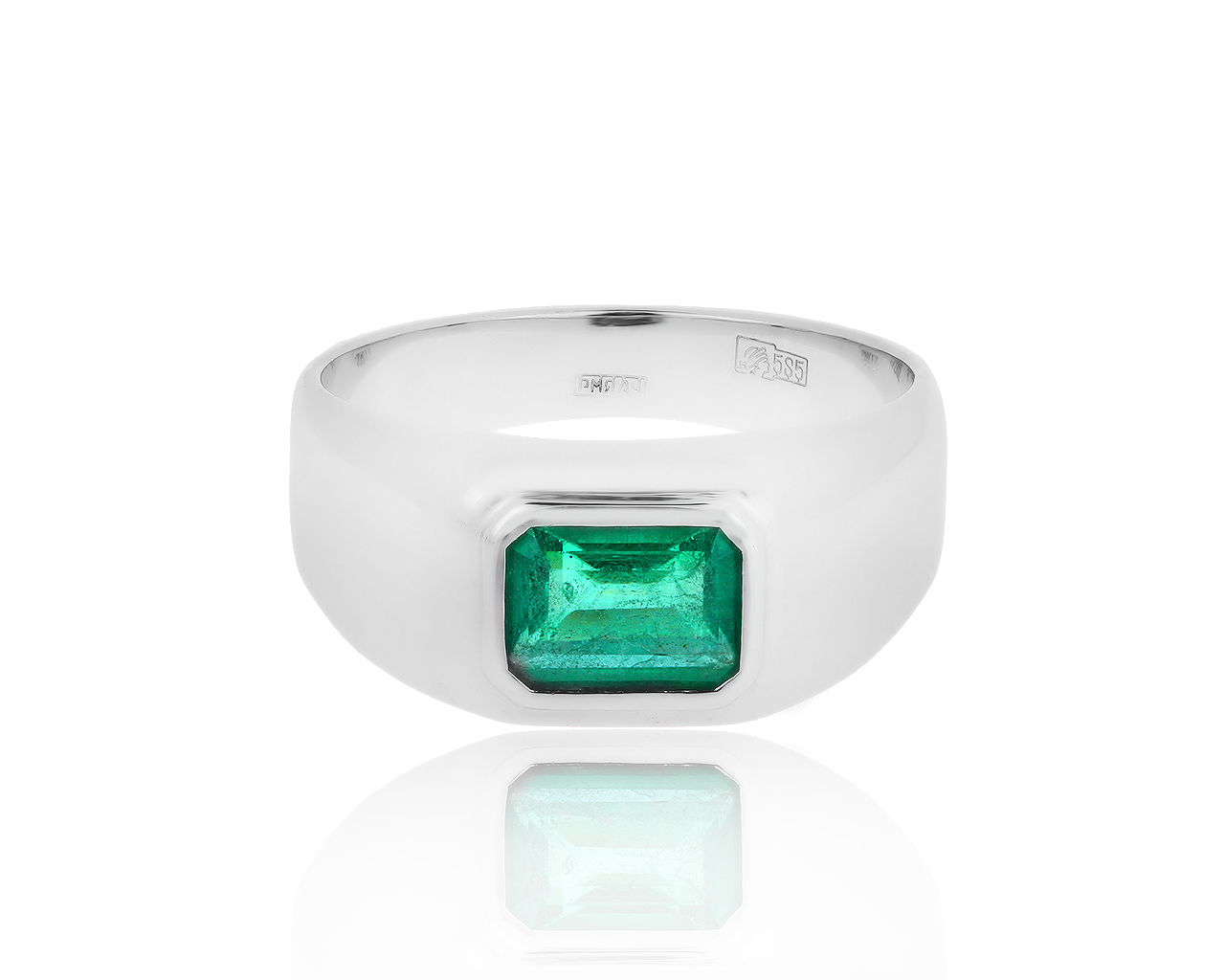 Солидное золотое кольцо с изумрудом 1.46ct 270919/4 Солидное золотое кольцо с изумрудом 1.46ct 270919/4