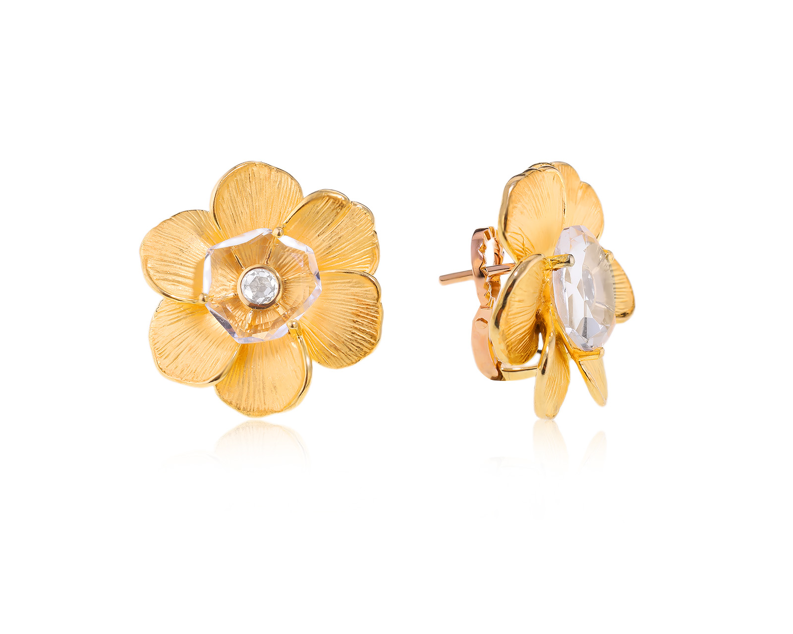Оригинальные золотые серьги Carrera y Carrera Gardenia 171023/2