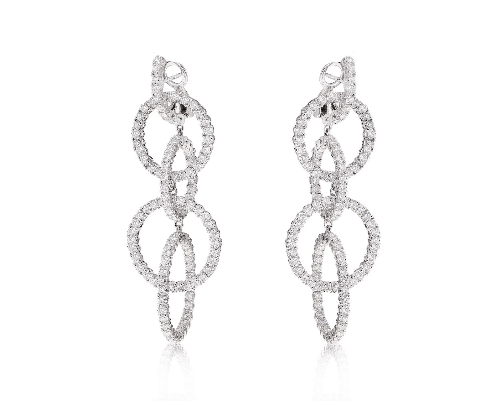 Изумительные золотые серьги с бриллиантами 11.45ct