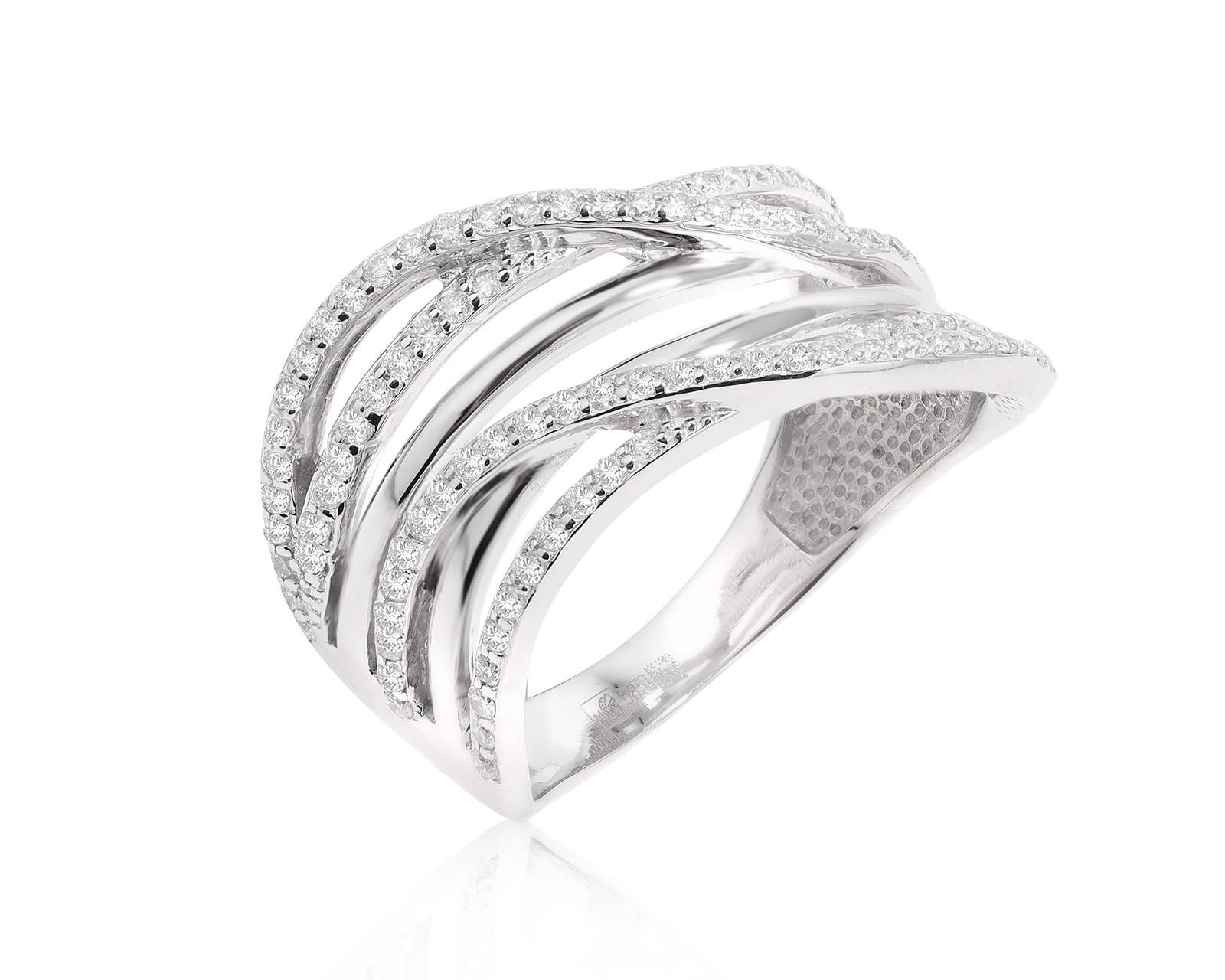 Золотое кольцо с бриллиантами 0.54ct 201124/5