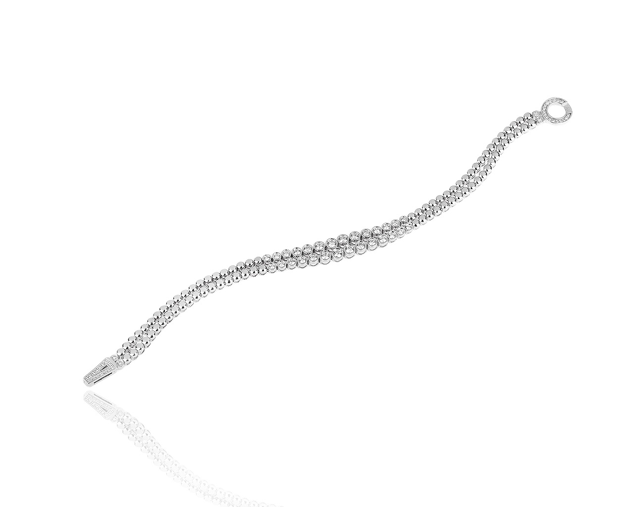 Стильный золотой браслет с бриллиантами 1.25ct 260818/3