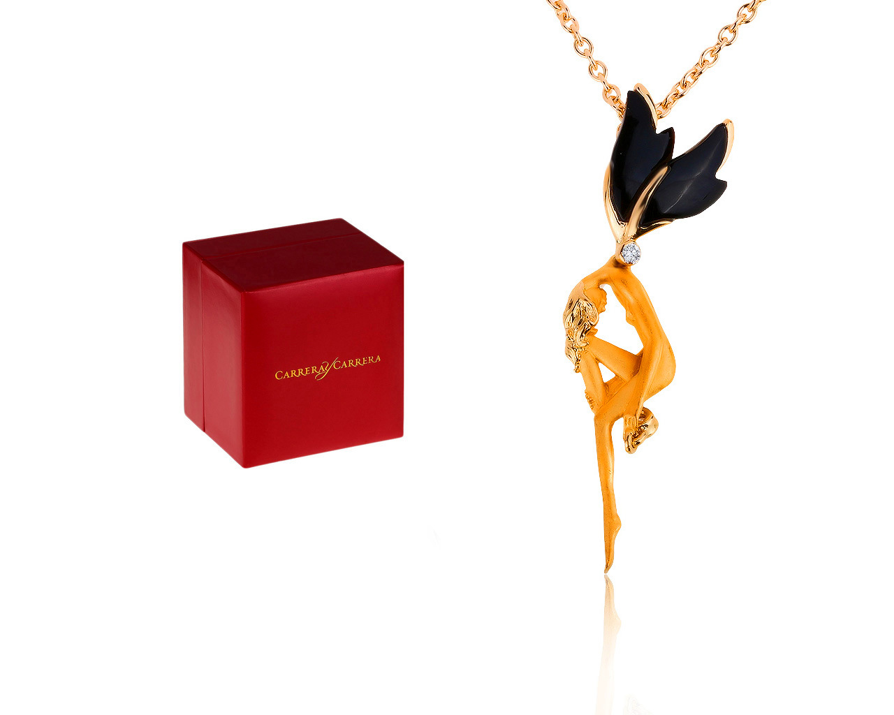 Оригинальный золотой кулон с бриллиантами 0.04ct Carrera y Carrera