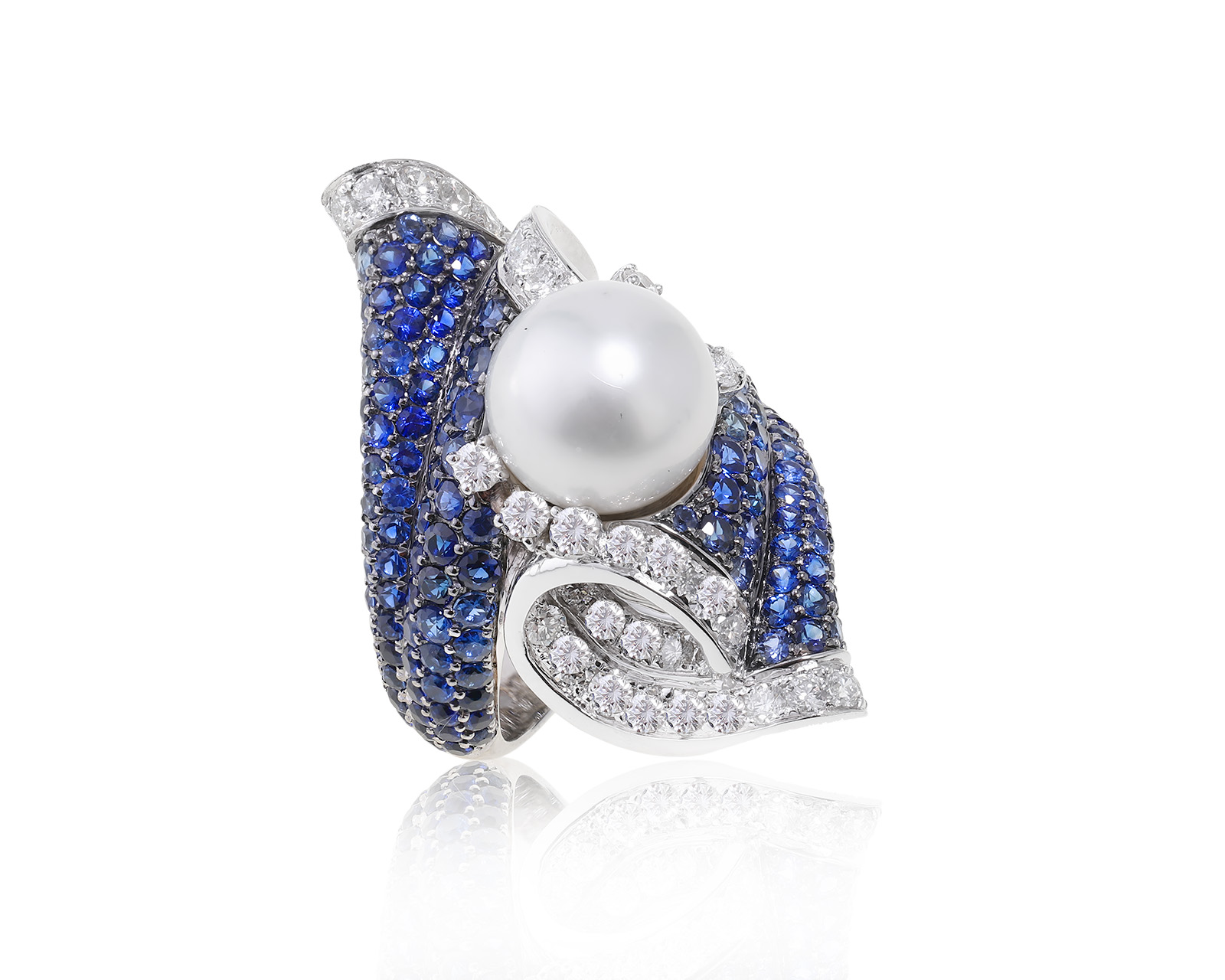 Завораживающее золотое кольцо с сапфирами 5.07ct 210323/7