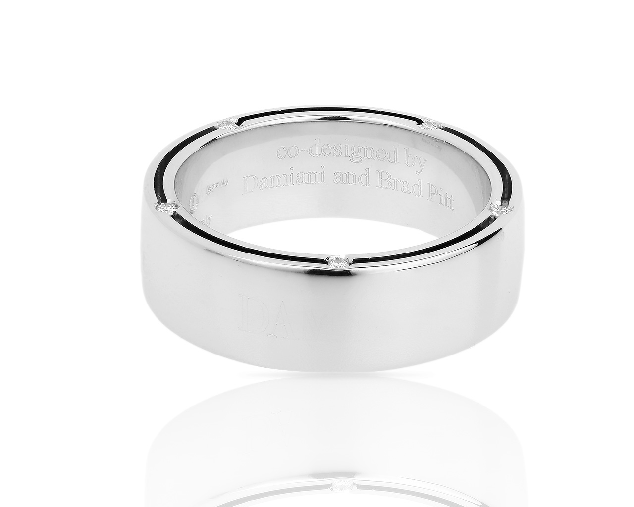 Оригинальное золотое кольцо с бриллиантами Damiani Brad Pitt 050418/7