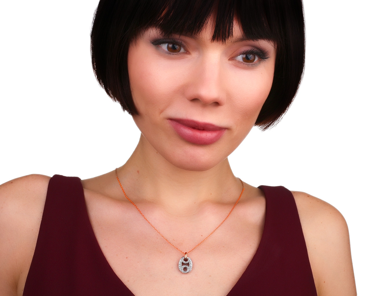 Золотой кулон с бриллиантами 0.27ct Roberto Coin