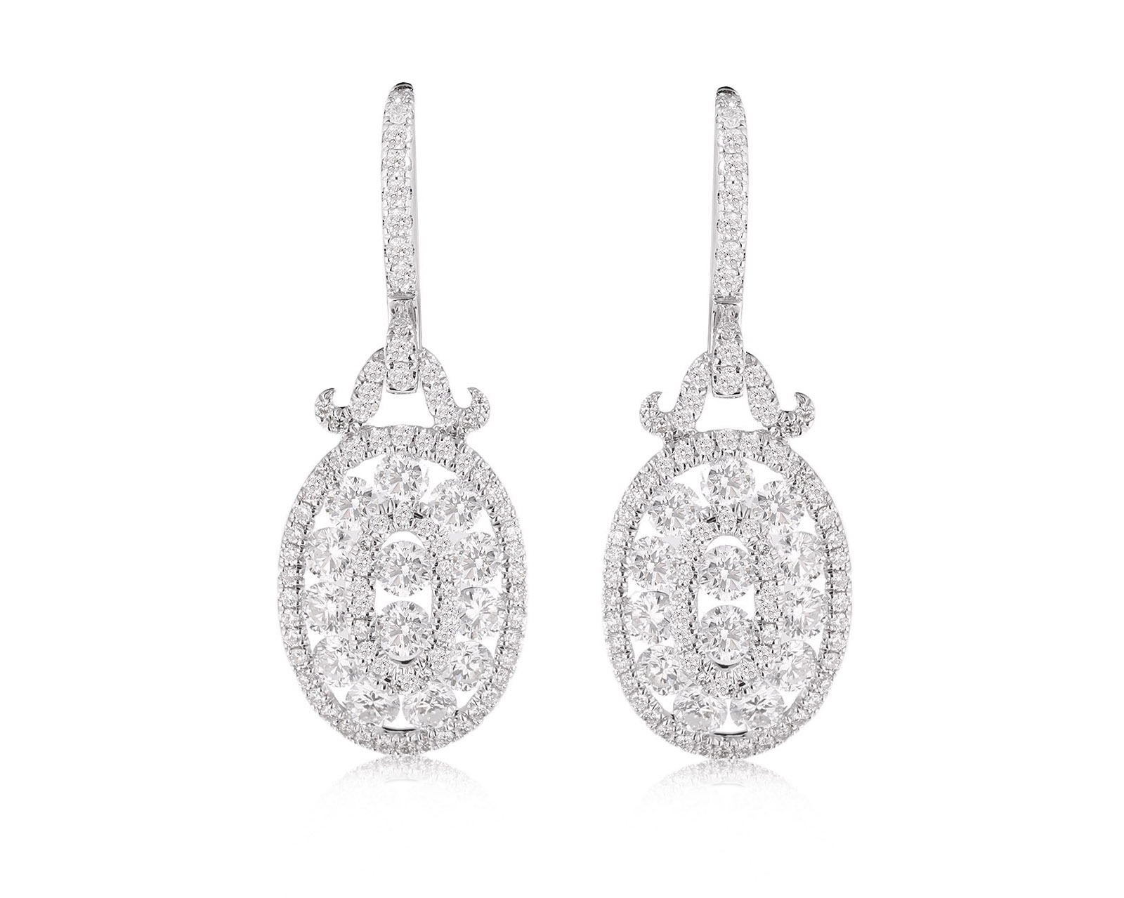 Золотые серьги с бриллиантами 1.91ct 251125/5