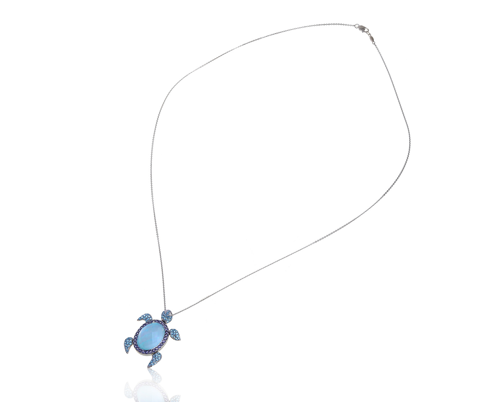 Очаровательный золотой кулон с топазами 12.77ct