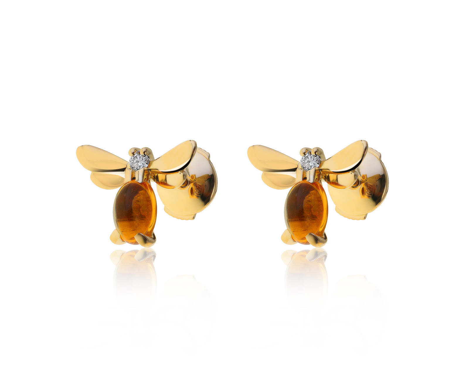 Оригинальные золотые серьги с цитринами 1.09ct Chaumet Attrape-Moi